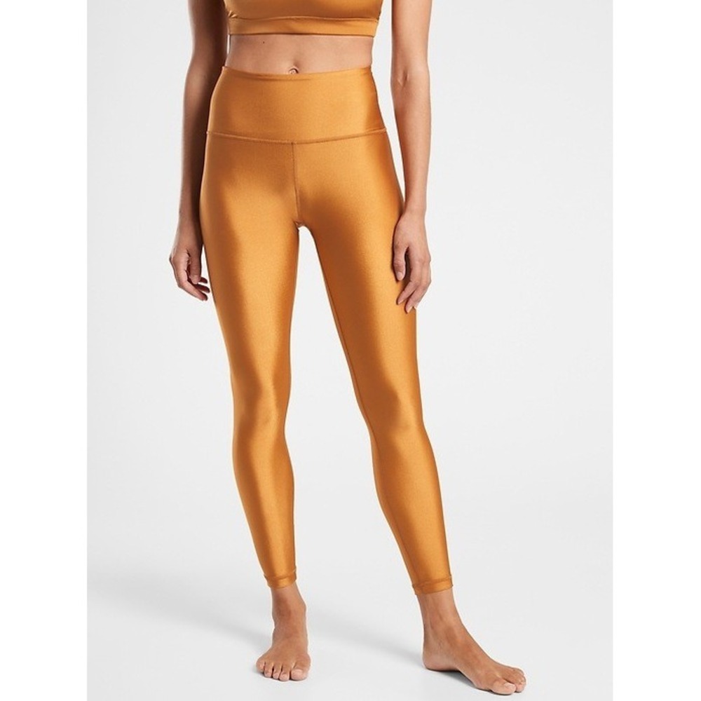 Athleta Elation Shine Tight Yellow Gold Size‎ X-Small